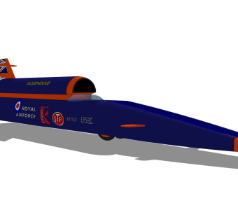 超精细汽车模型 火箭车 bloodhound_SU2015